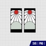 DIY Tanjiro Earrings SVG Cut File