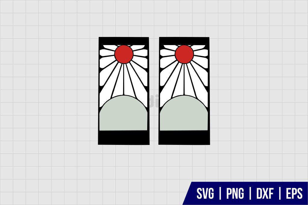 DIY Tanjiro Earrings SVG Cut File