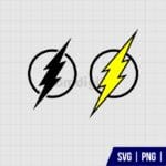 Lightning Bolt With Circle SVG
