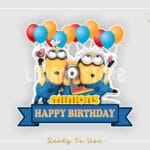 Minions Cake Topper Printable PNG