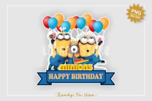 Minions Cake Topper Printable PNG