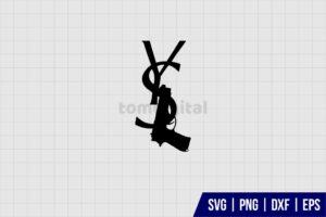 YSL With Pistol Design SVG