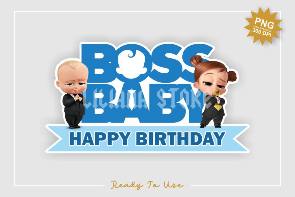 boss baby birthday cake topper printable png Boss Baby Birthday Cake Topper Printable PNG
