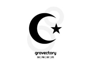 islamic moon and star svg