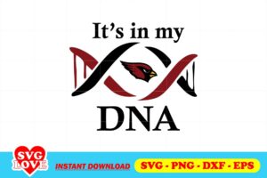 its in my dna arizona cardinals svg On Sale