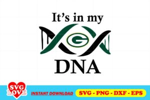 its in my dna green bay packers svg On Sale