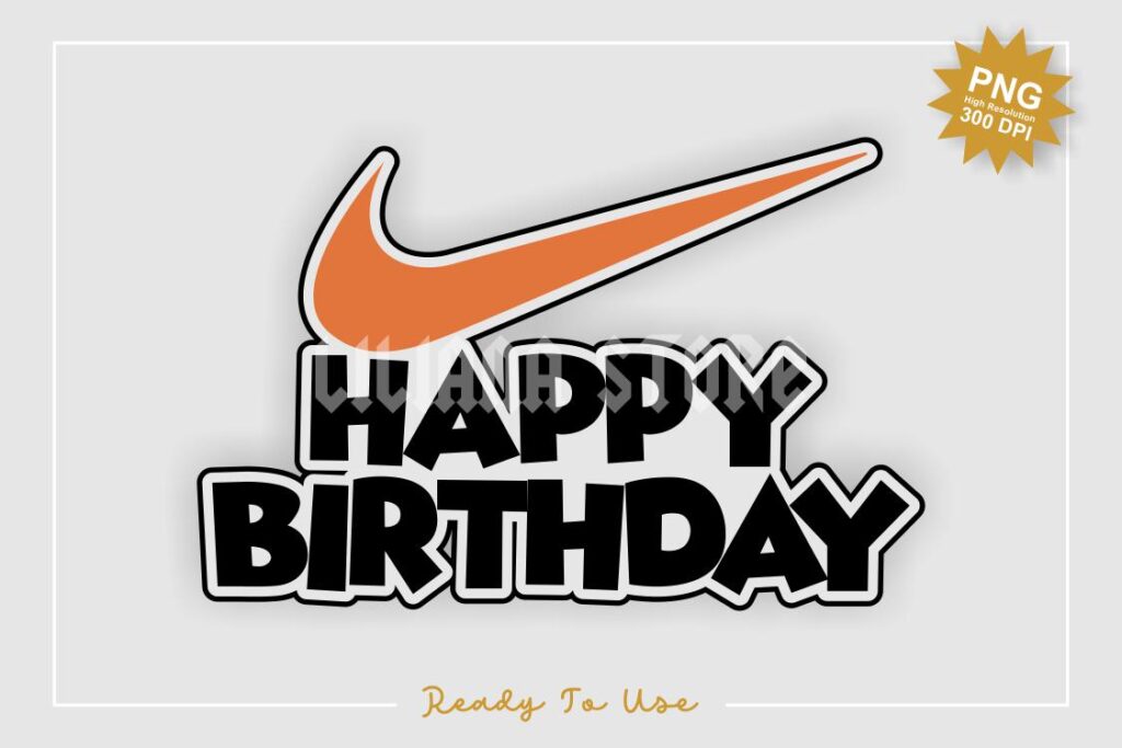 nike birthday cake topper printable png Nike Birthday Cake Topper Printable PNG