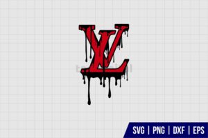 Louis vuitton Logo Drip SVG