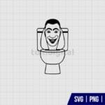 Skibidi Toilet Outline SVG