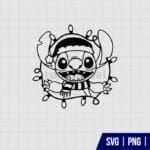 Stitch Christmas Lights SVG