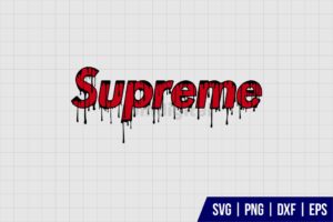 Supreme Logo Drip SVG