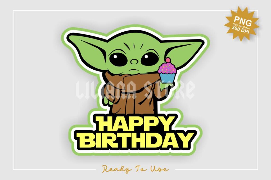 baby yoda birthday svg Baby Yoda Birthday SVG