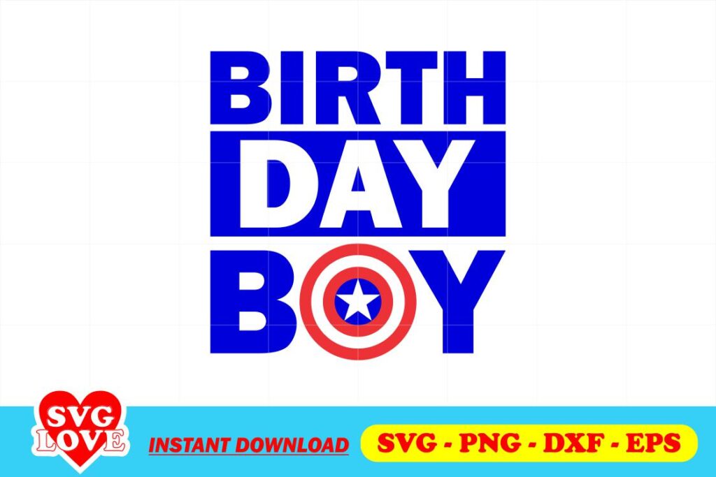 captain america birthday boy svg Captain America Birthday Boy SVG