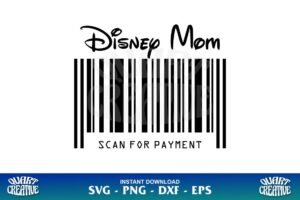 disney mom scan for payment svg