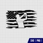 American Flag Golf SVG