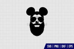 Bearded Mickey Mouse SVG