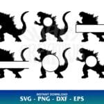 godzilla monogram svg