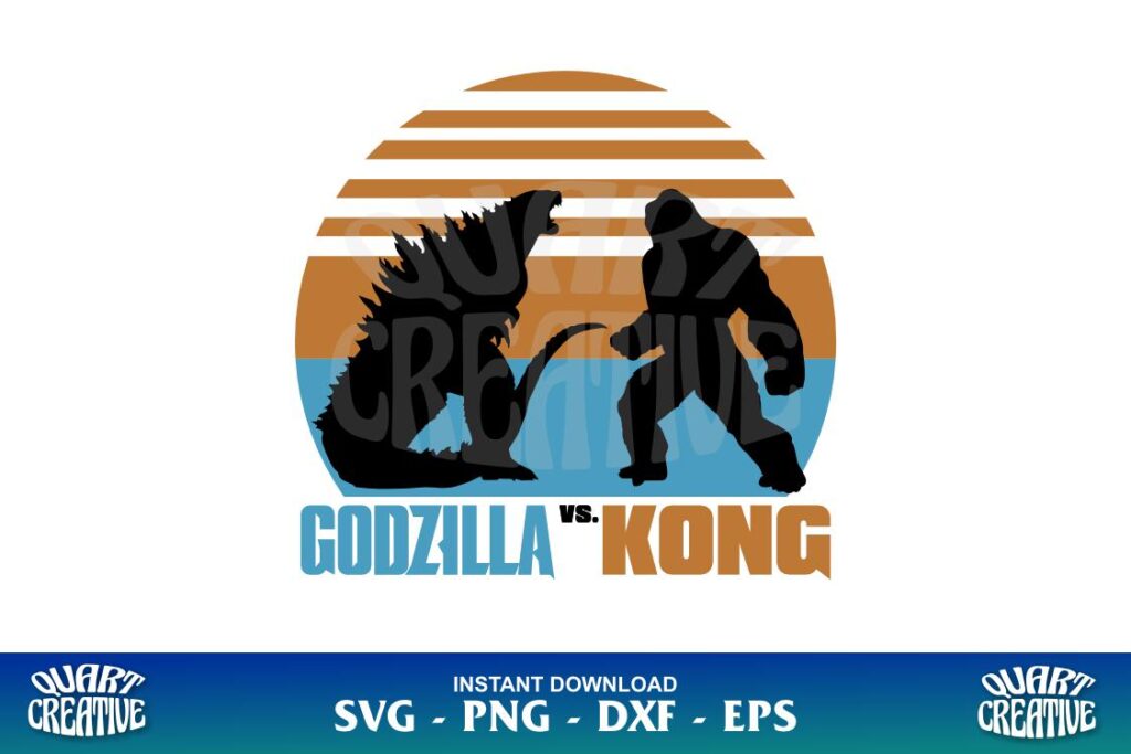 godzilla vs kong svg cut file Godzilla Vs Kong SVG Cut File