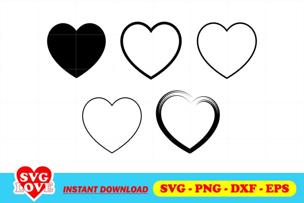 heart love outline svg cut file Heart Love Outline SVG Cut File