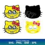 Hello Kitty Spongebob SVG Layered