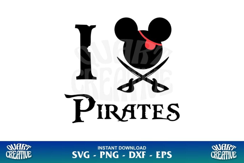 i love pirates svg I love Pirates SVG