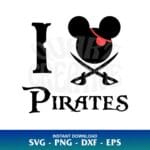 I love Pirates SVG