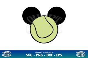 mickey mouse tennis svg