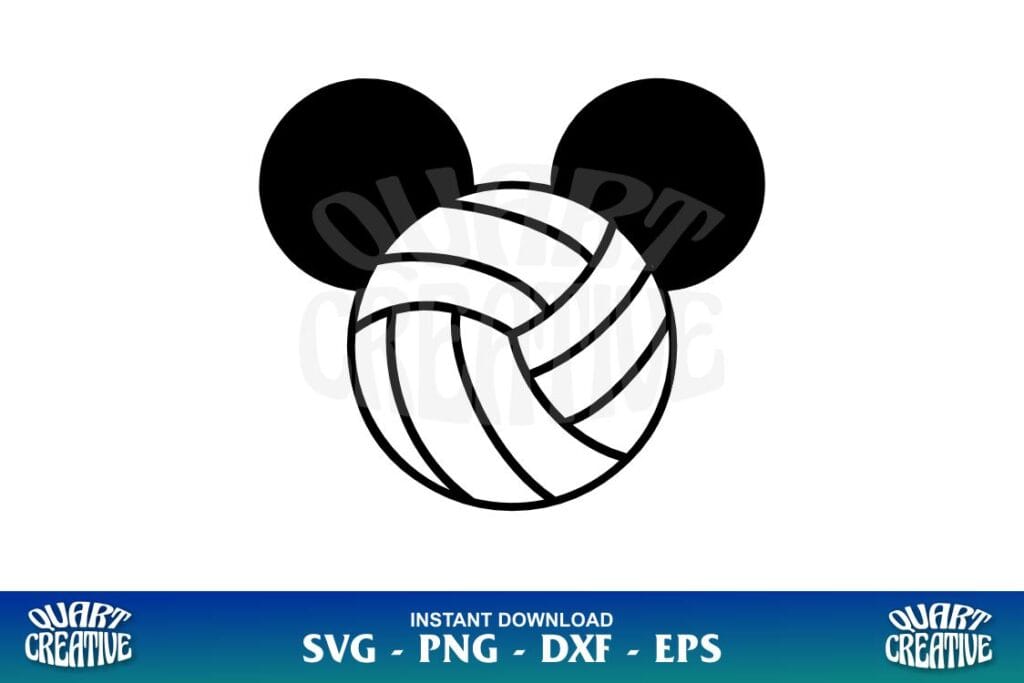 mickey mouse volleyball svg