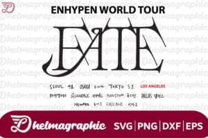 Enhypen Fate Plus U.S. WORLD TOUR SVG