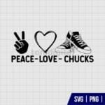 Peace Love Chucks SVG