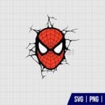 Spiderman Face Mask SVG