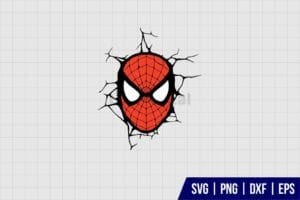 Spiderman Face Mask SVG