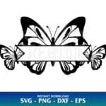 butterfly monogram svg cricut