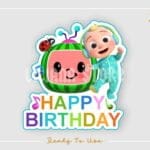 Cocomelon Birthday Cake Topper Printable PNG