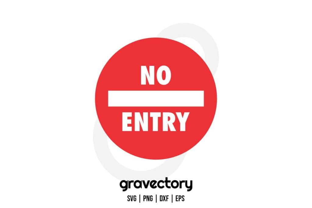 no entry sign svg No Entry Sign SVG