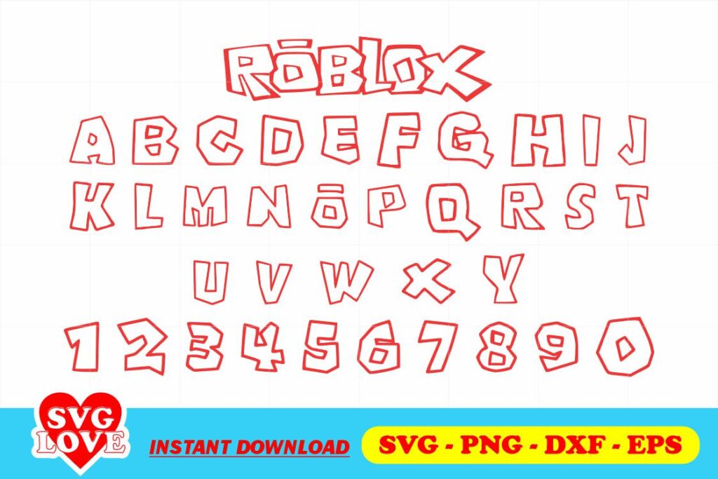 roblox alphabet svg bundle Roblox Alphabet SVG Bundle