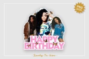 sza birthday cake topper printable png