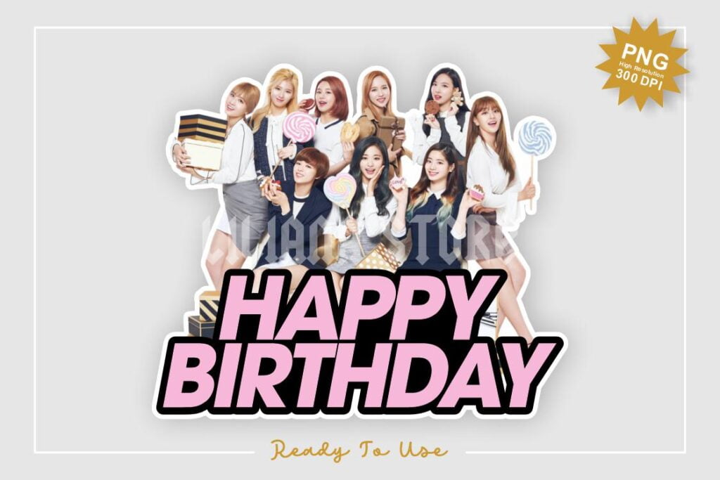 twice kpop cake topper png