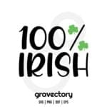 100% irish SVG Cut File