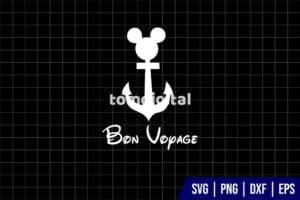 Bon Voyage Mickey SVG