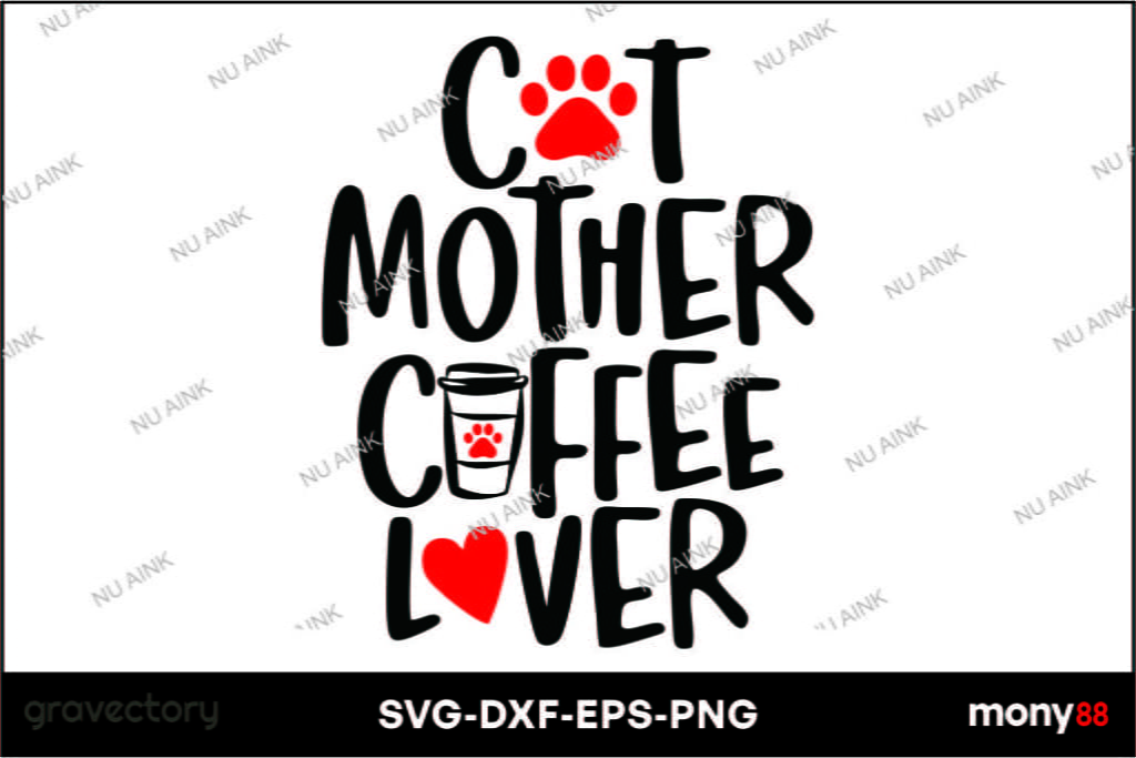Cat mother coffee lover