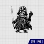 Darth Vader With Middle Finger SVG
