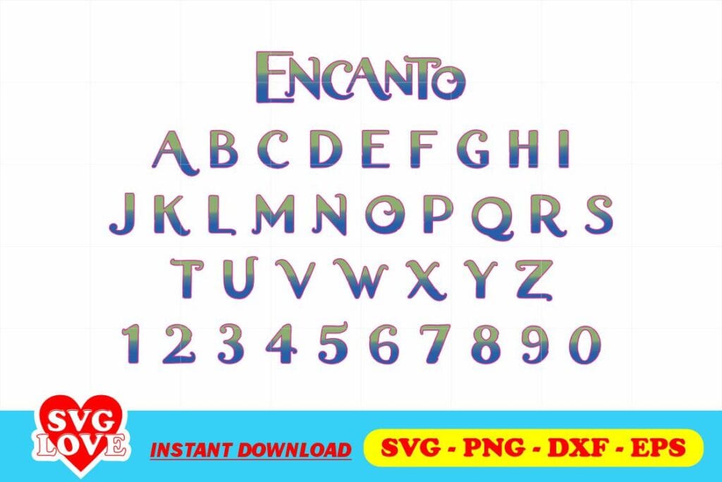 Encanto Font SVG Layered