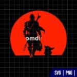Mandalorian Sunset SVG