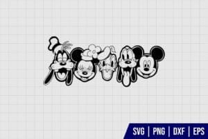 Mickey And Friends Disneyland SVG