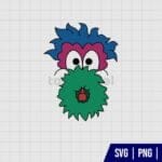 Philadelphia Pennsylvania Baseball Phanatic Mascot SVG