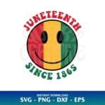 juneteenth since 1865 smiley svg