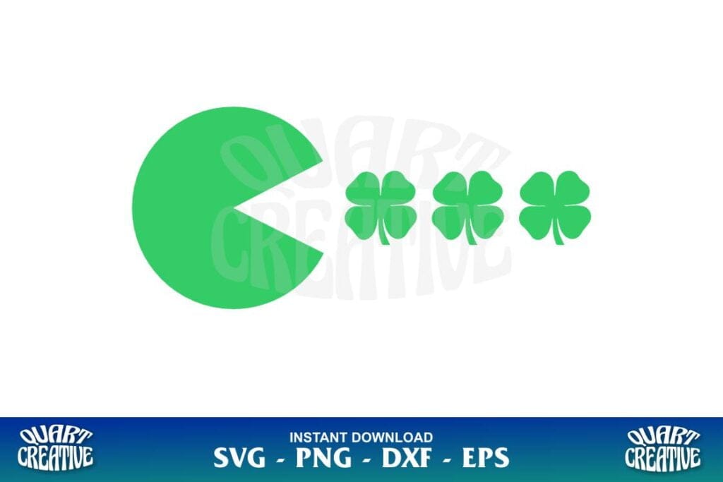 pacman st patrick day svg