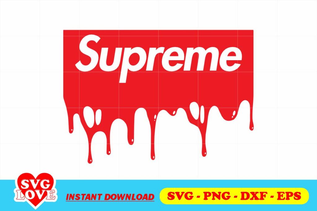 supreme logo drip svg Supreme Logo Drip SVG
