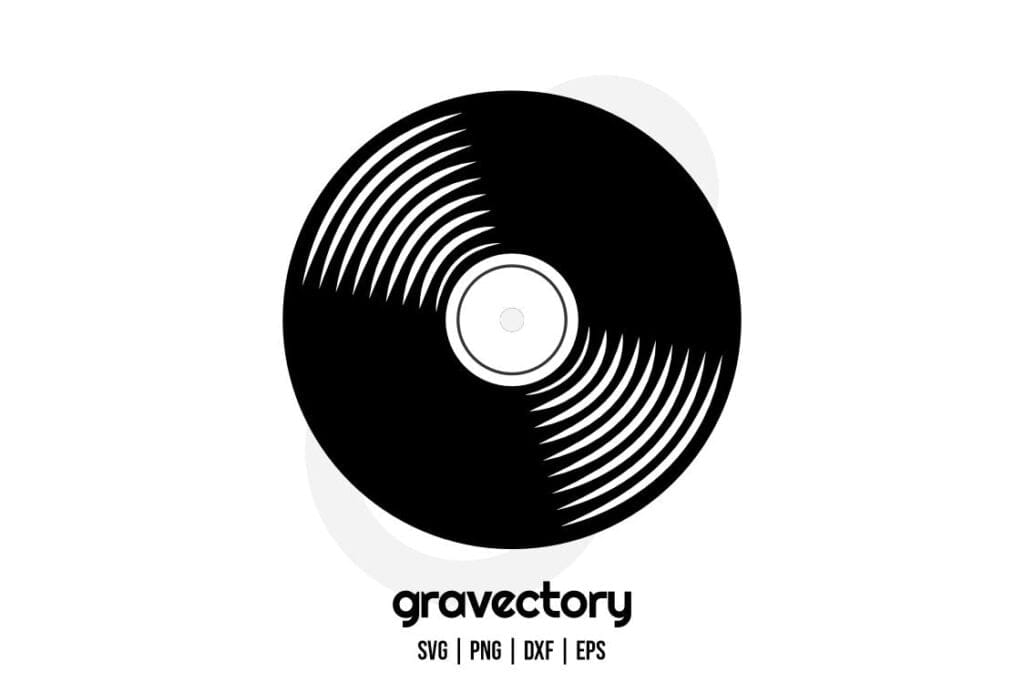 vinyl record clipart svg Vinyl Record Clipart SVG